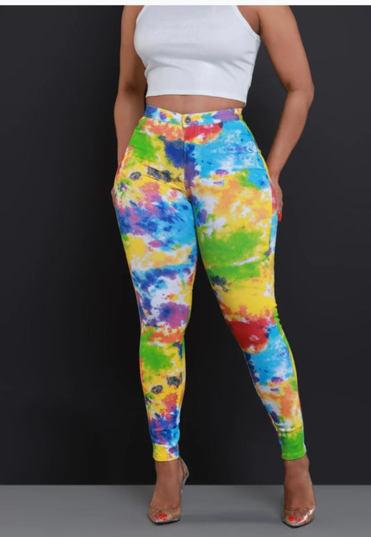 Tie-Dye Stretch Pants