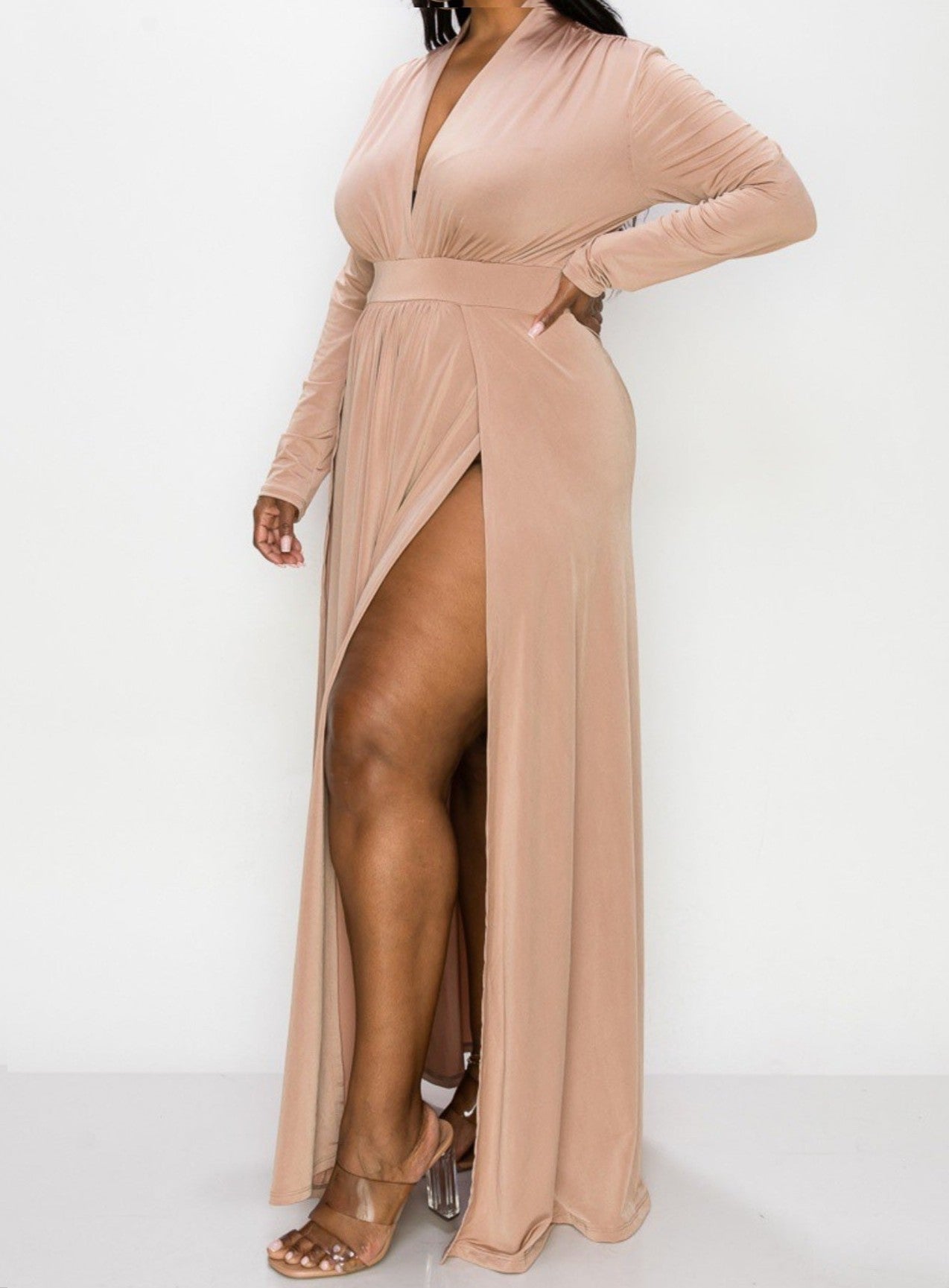 Don't Make Me Mocha Dress - Sheer Sheek Modest Boutique