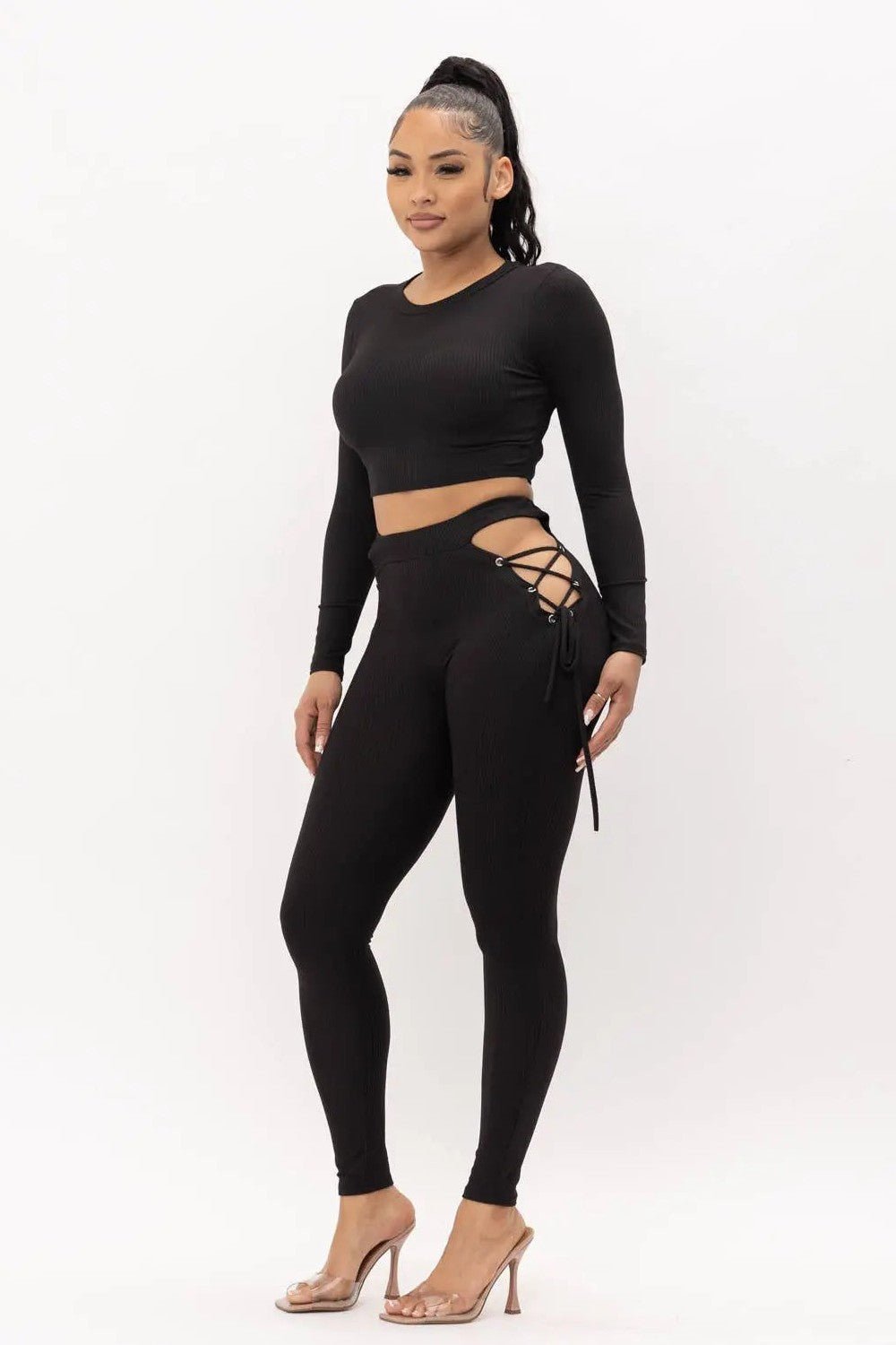 Legging Set & Crop Top - Sheer Sheek Modest Boutique