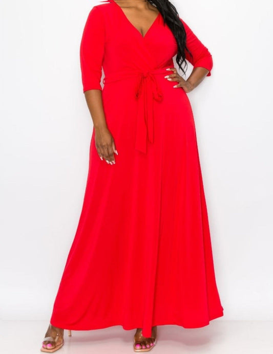 Red Alert Maxi Dress - Sheer Sheek Modest Boutique